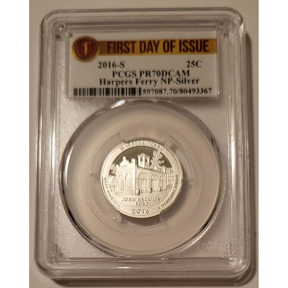 2016 S Silver Harpers Ferry NP Quarter Proof PR70 DCAM PCGS First Day of Issue
